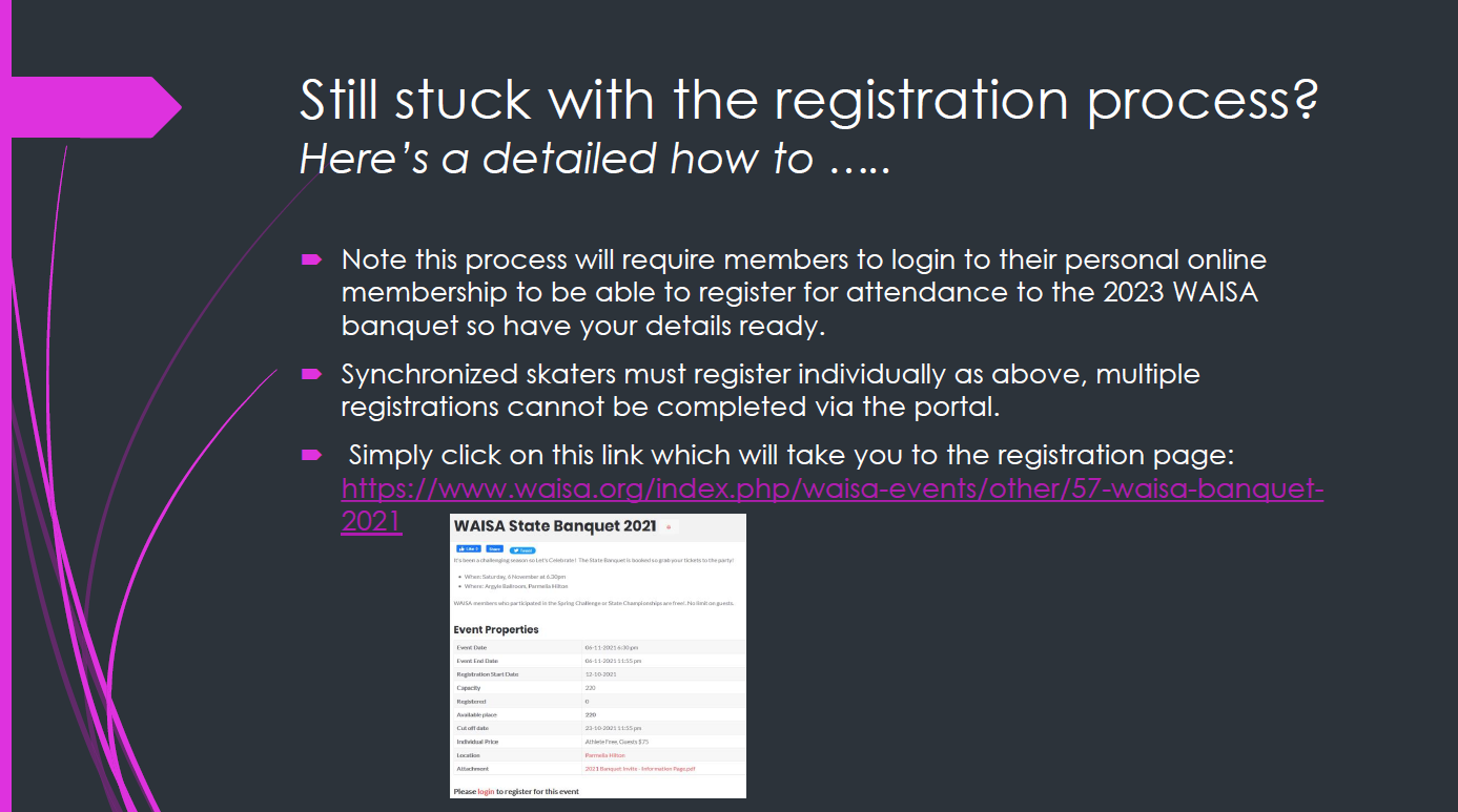 Still Stuck, let's see details on how to register.
